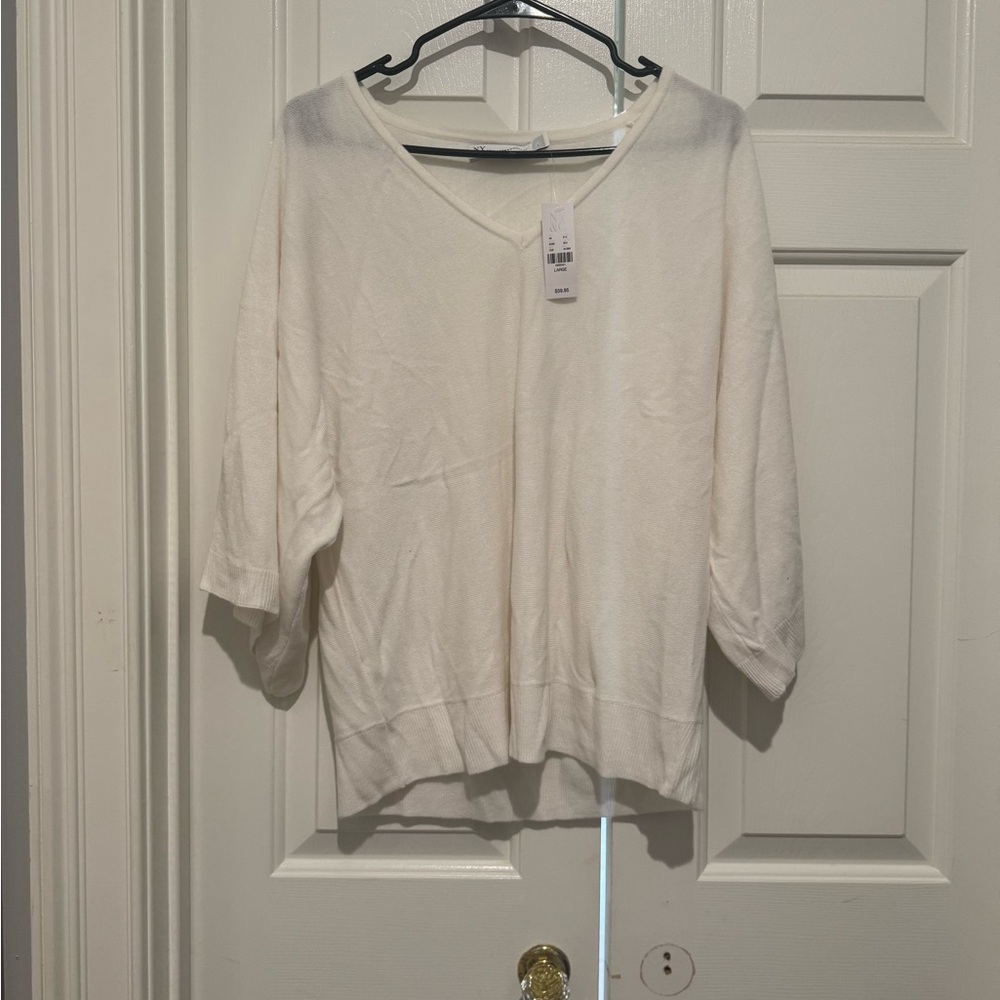 New York and Company three-quarter sleeve sweater